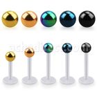 albtb3 bio  flex labret with 3mm pvd plated steel ball