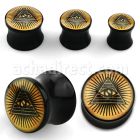 apgpye acrylic flared plug with pyramid spying eye logo