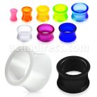 aprd semi transparent acrylic double flared flesh tunnel