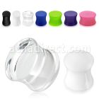 aspg solid 3mm to 5mm acrylic double flared plug in colors