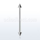 bbindcn4 1 6mm 316l steel industrial barbell with 4mm cones