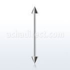 bbindcns 1 2mm 316l steel industrial barbell with 4mm cones