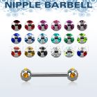bbnp5c 316l steel nipple barbell with a 5mm multi jewel ball