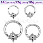 bcc 316l steel closure ring in thickness with spiked ball