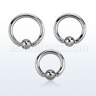 bcr10 316l steel 2 5mm ball closure ring with 6mm ball