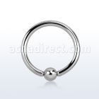 bcr18s 316l steel ball closure ring with 2 5mm mm ball