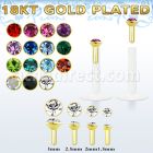 bilrg clear bio flexible labret colored crystal