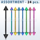 blk102 premium pvd 316l steel industrial barbell with 5mm cone