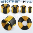 blk311 organic double flared tunnel with warning sign pattern