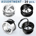 blk313 polished anodized steel screw fit tunnel lizard logo