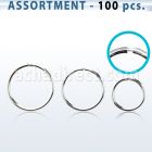 blk435 bulk 925 sterling silver seamless nose hoops 1mm