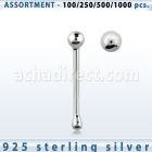 blk444 sterling silver nose bones with 1 5mm ball shaped top