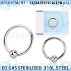 blk478 sterilized 1mm 316l steel ball closure with 3mm ball