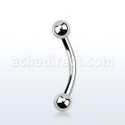 bnb4 surgical steel belly banana with two 4mm balls