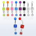 bndidc 316l steel belly banana w acrylic uv dices w crystal