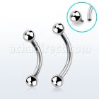 bnebin 316l steel eyebrow banana with threaded 3mm ball