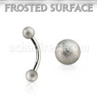 bnefo3 surgical steel eyebrow bananaw 2 3mm frosted steel balls
