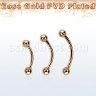 bnttb4 rose gold steel eyebrow banana w 2 4mm balls