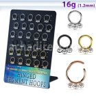 board w anodized steel hinged segment ring 16g w crystal