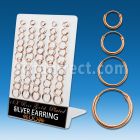 br310rs board of rose gold silver hollow tube ear ring hoops