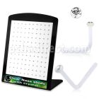 brac3 board of clear acrylic nose stud with clear crystal top