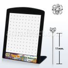 brnyzc silver bend it yourself nose stud with prong clear cz