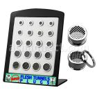 brpg108 board w stainless steel screwfit flesh tunnel w grid