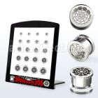 brpg91 board of polished steel screwfit tunnel w spider web