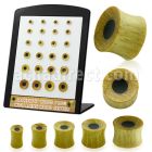brpjwac display w concave jack fruit wood plug w black centre