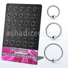 brsel14 board w 30 steel fixed bead ring w twisted wire design