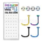 bxns9 anodized 316l steel nose screw with clear crystal top