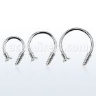 cbescwl xxl steel circular barbell, 16g w cross screw top