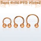 cbettb4 rose gold steel circular barbell w 2 4mm balls