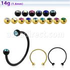 cbmtjb4l xxl anodized steel cbr, 14g w 4mm jewel balls w crystals