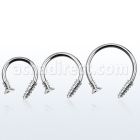 cbscwl xxl steel circular barbell, 14g w one cross screw top