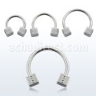 cbsdi 316l steel circular barbell with two 4mm dices