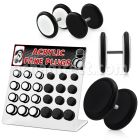 dacb49 board of black white acrylic fake plug w o ring