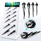 dapg91 board of clear b w tri color acrylic tapers w o ring