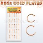 dnsm120 box w rose gold plated silver fake nose clip