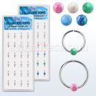 dnsm187 box 24 925 silver seamless rings 20g w 3mm opal ball