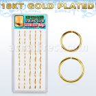 dnsm38 display box w 18k gold plated silver seamless nose rings