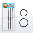 dnsm39 display box w 18k black plated silver seamless nose ring