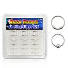 dnsm6 box of 925 silver nose hoops with ball and without ball