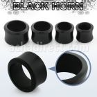 dphk black horn double flared flesh tunnel size 3mm 25mm