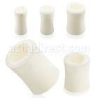 dpwh white bone double flared flesh tunnel size 4mm to 6mm