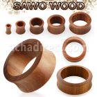 dpws double flare sawo wood flesh tunnel
