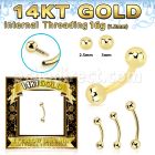 gbnbi 14k gold banana 16g plain balls internal