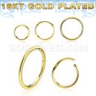 gpsegh18 18k gold plated silver hinged segment ring 18g
