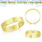 gt510 18k gold plated silver adjustable toe ring smooth