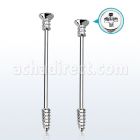 indsh19 316l steel industrial barbell w cross screw screw tip